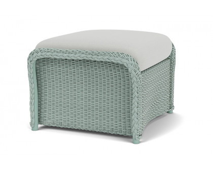 Lloyd Flanders™ Weekend Retreat Woven Ottoman - Sea Glass, Loveboat Mint