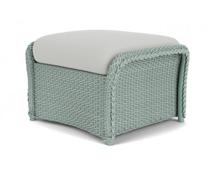 Lloyd Flanders™ Weekend Retreat Woven Ottoman - Sea Glass, Loveboat Mint