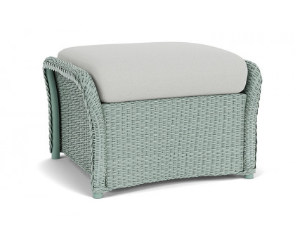 Lloyd Flanders™ Weekend Retreat Woven Ottoman - Sea Glass, Loveboat Mint