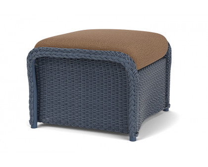 Lloyd Flanders™ Weekend Retreat Woven Ottoman - Denim Blue, Canvas Natural