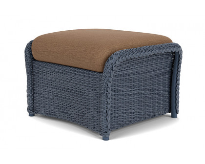 Lloyd Flanders™ Weekend Retreat Woven Ottoman - Denim Blue, Canvas Natural