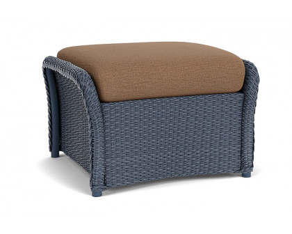 Lloyd Flanders™ Weekend Retreat Woven Ottoman - Denim Blue, Canvas Natural