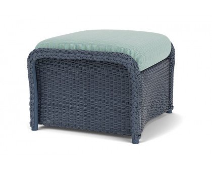 Lloyd Flanders™ Weekend Retreat Woven Ottoman - Denim Blue, Unearth Dew