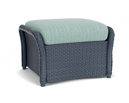 Lloyd Flanders™ Weekend Retreat Woven Ottoman - Denim Blue, Unearth Dew