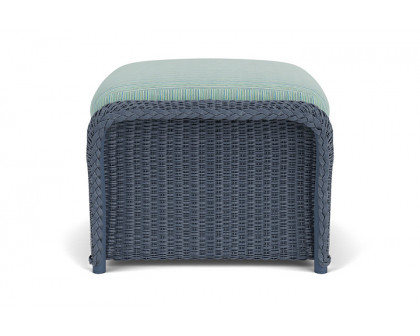 Lloyd Flanders™ Weekend Retreat Woven Ottoman - Denim Blue, Unearth Dew