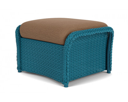 Lloyd Flanders™ Weekend Retreat Woven Ottoman - Peacock, Canvas Natural