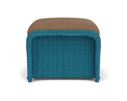 Lloyd Flanders™ Weekend Retreat Woven Ottoman - Peacock, Canvas Natural