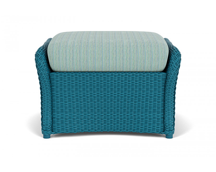 Lloyd Flanders™ Weekend Retreat Woven Ottoman - Peacock, Unearth Dew