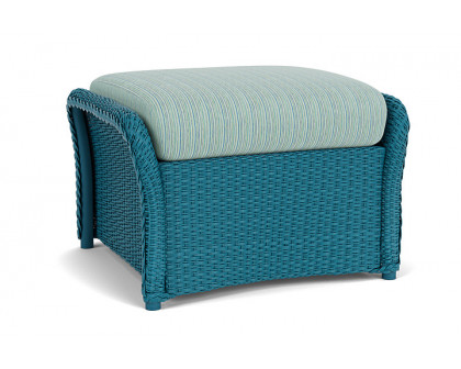 Lloyd Flanders™ Weekend Retreat Woven Ottoman - Peacock, Unearth Dew