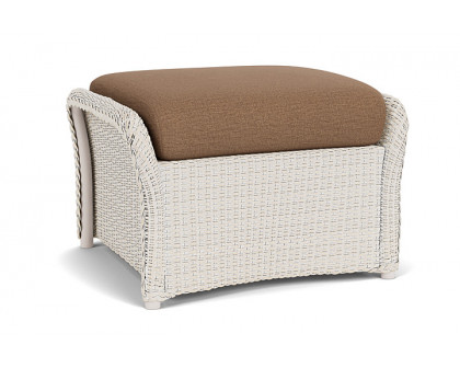 Lloyd Flanders™ Weekend Retreat Woven Ottoman - Antique White, Canvas Natural