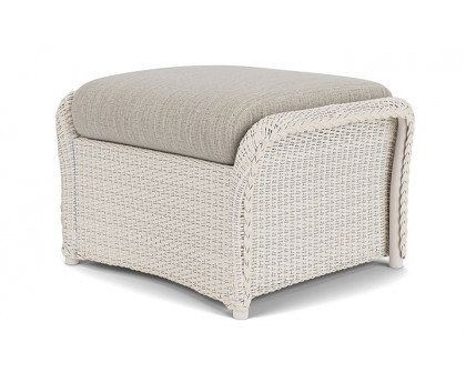 Lloyd Flanders™ Weekend Retreat Woven Ottoman - Antique White, Callen Celadon