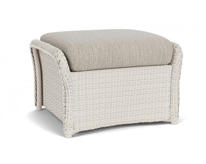 Lloyd Flanders™ Weekend Retreat Woven Ottoman - Antique White, Callen Celadon