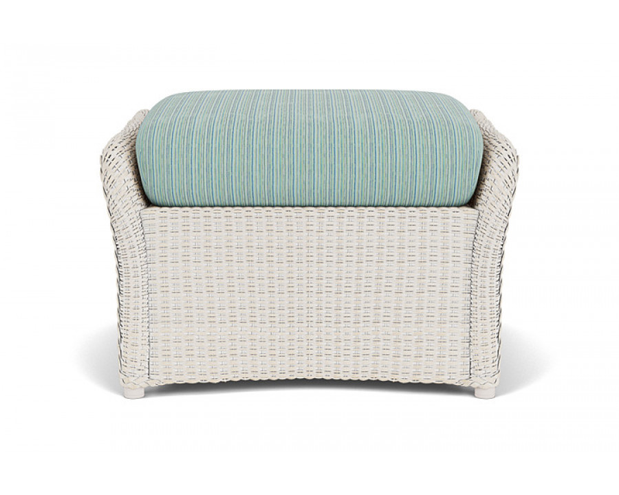 Lloyd Flanders™ Weekend Retreat Woven Ottoman - Antique White, Unearth Dew