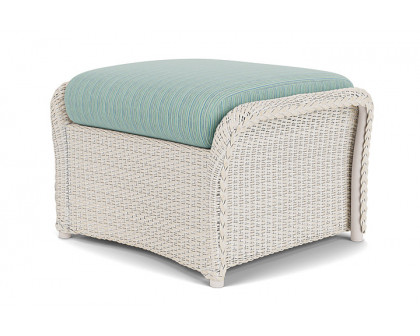 Lloyd Flanders™ Weekend Retreat Woven Ottoman - Antique White, Unearth Dew