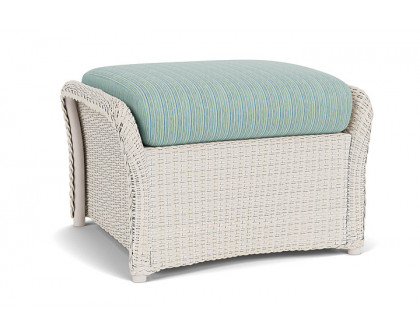 Lloyd Flanders™ Weekend Retreat Woven Ottoman - Antique White, Unearth Dew