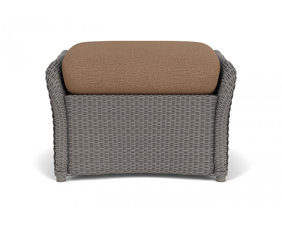 Lloyd Flanders™ Weekend Retreat Woven Ottoman - Pewter, Canvas Natural