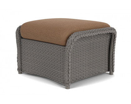 Lloyd Flanders™ Weekend Retreat Woven Ottoman - Pewter, Canvas Natural