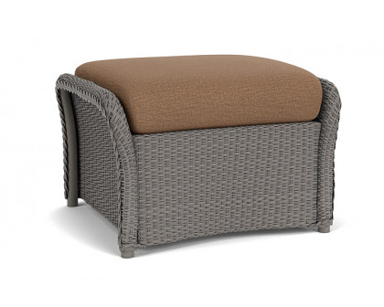 Lloyd Flanders™ Weekend Retreat Woven Ottoman - Pewter, Canvas Natural