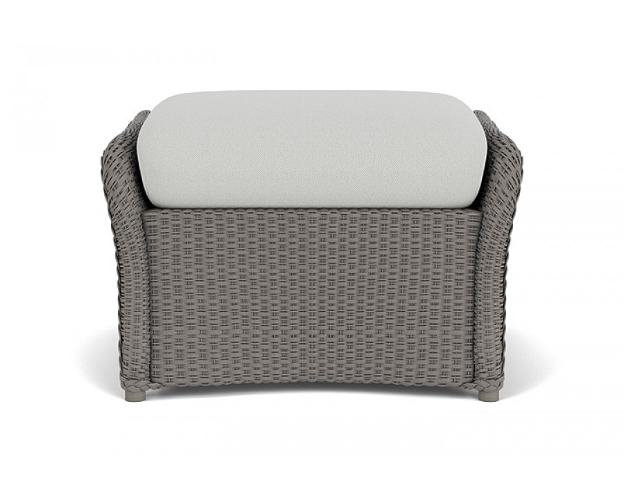 Lloyd Flanders™ Weekend Retreat Woven Ottoman - Pewter, Loveboat Mint