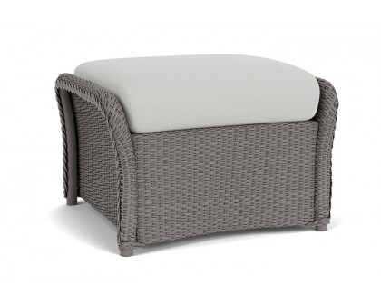 Lloyd Flanders™ Weekend Retreat Woven Ottoman - Pewter, Loveboat Mint