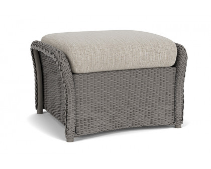 Lloyd Flanders™ Weekend Retreat Woven Ottoman - Pewter, Callen Celadon