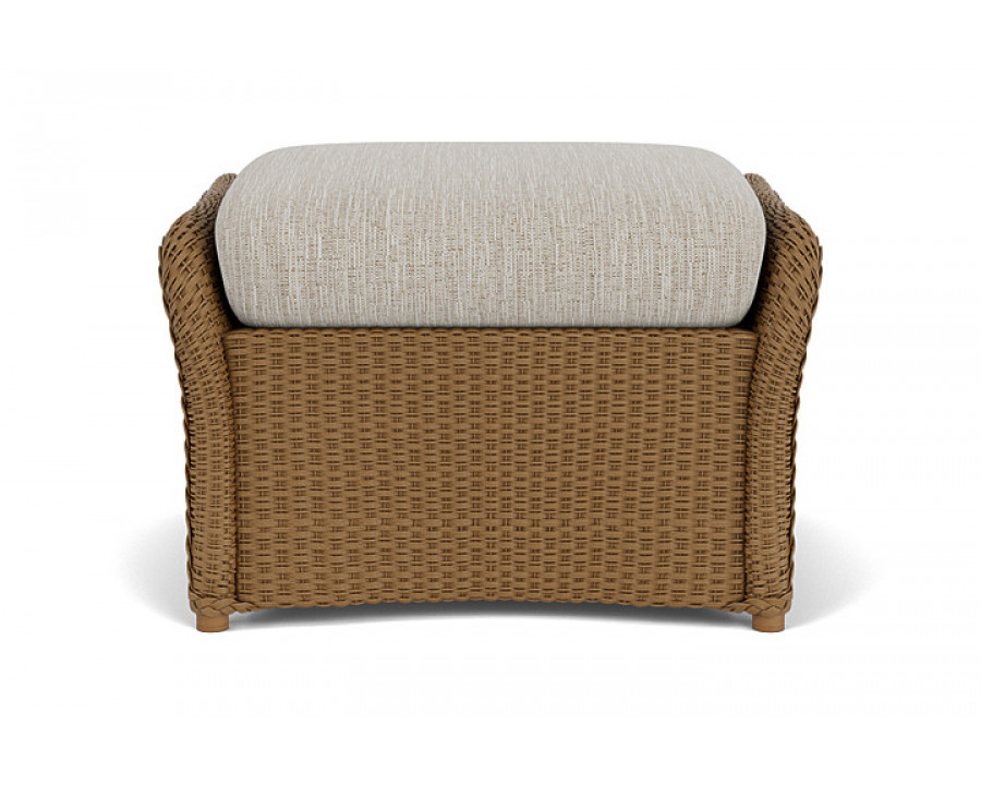 Lloyd Flanders™ Weekend Retreat Woven Ottoman - Hickory, Callen Celadon