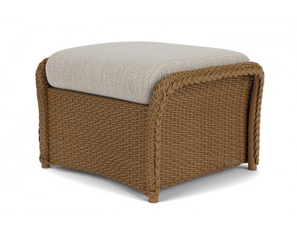 Lloyd Flanders™ Weekend Retreat Woven Ottoman - Hickory, Callen Celadon