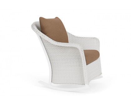 Lloyd Flanders™ Weekend Retreat Lounge Rocker - Matte White, Canvas Natural