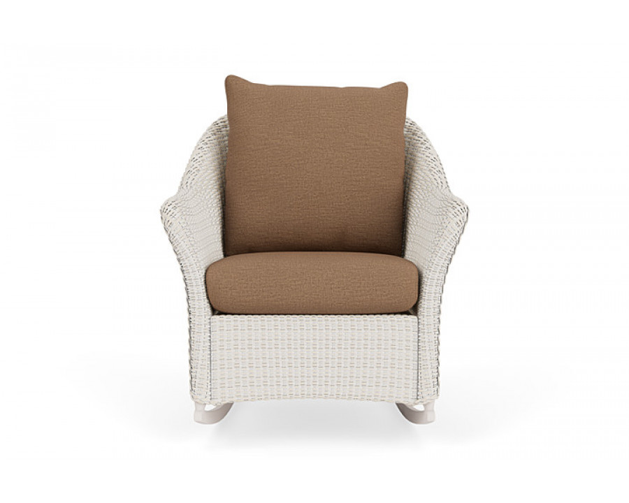 Lloyd Flanders™ Weekend Retreat Lounge Rocker - Antique White, Canvas Natural