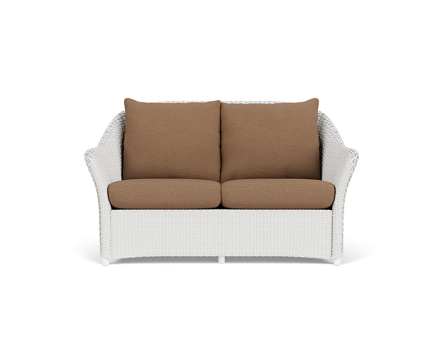 Lloyd Flanders™ Weekend Retreat Loveseat - Matte White, Canvas Natural