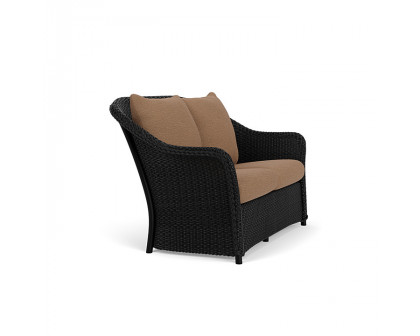 Lloyd Flanders™ Weekend Retreat Loveseat - Ebony, Canvas Natural