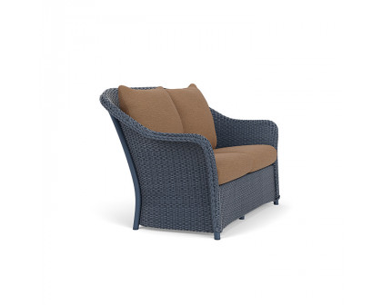 Lloyd Flanders™ Weekend Retreat Loveseat - Denim Blue, Canvas Natural