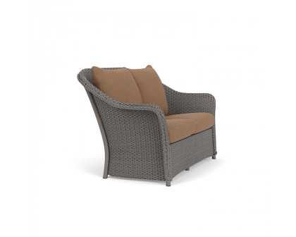 Lloyd Flanders™ Weekend Retreat Loveseat - Pewter, Canvas Natural