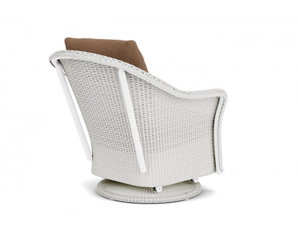 Lloyd Flanders™ Weekend Retreat Swivel Glider Lounge Chair - Matte White, Canvas Natural