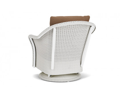 Lloyd Flanders™ Weekend Retreat Swivel Glider Lounge Chair - Matte White, Canvas Natural