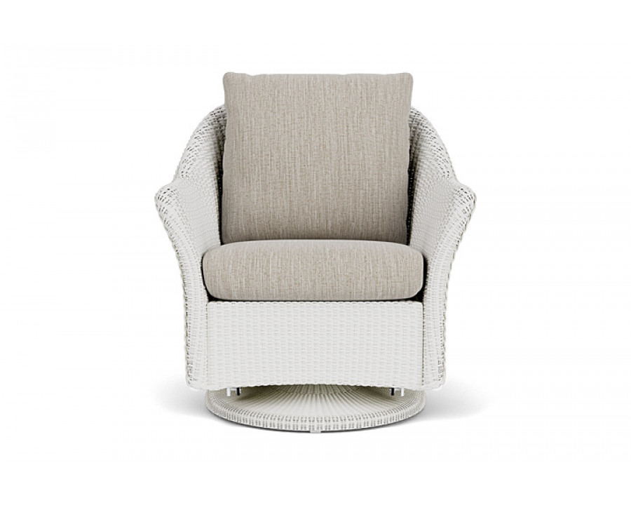 Lloyd Flanders™ Weekend Retreat Swivel Glider Lounge Chair - Matte White, Callen Celadon