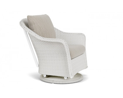 Lloyd Flanders™ Weekend Retreat Swivel Glider Lounge Chair - Matte White, Callen Celadon