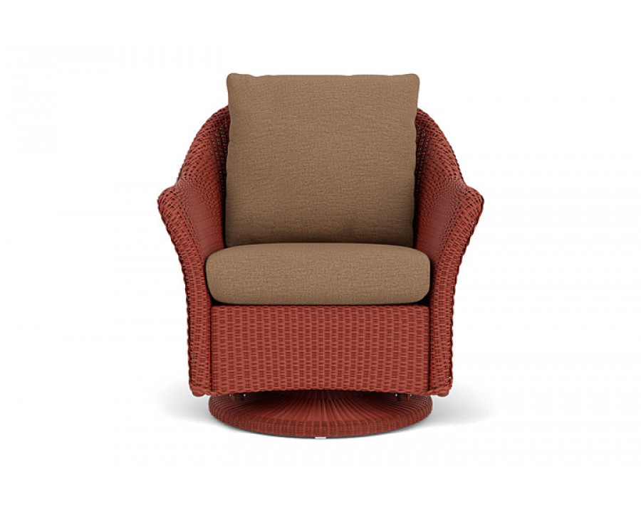 Lloyd Flanders™ Weekend Retreat Swivel Glider Lounge Chair - Terracotta, Canvas Natural