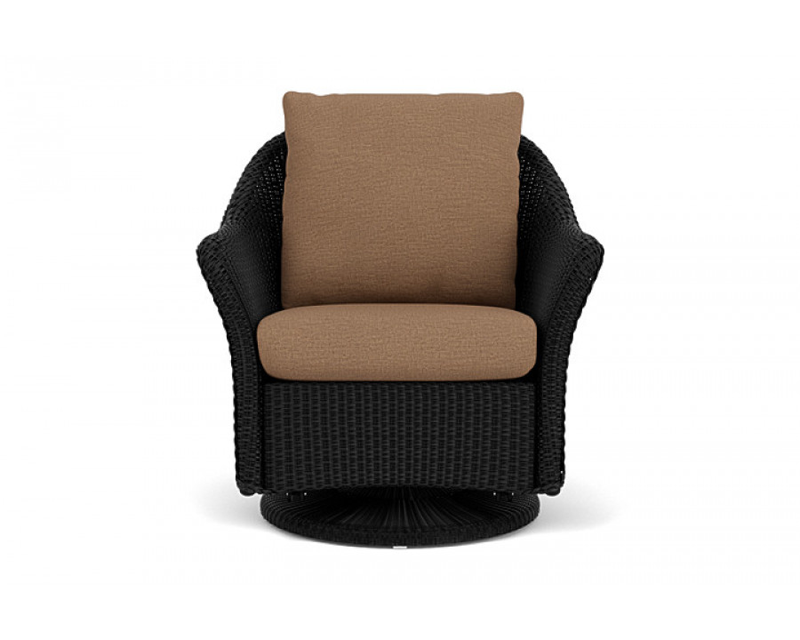 Lloyd Flanders™ Weekend Retreat Swivel Glider Lounge Chair - Ebony, Canvas Natural