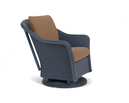 Lloyd Flanders™ Weekend Retreat Swivel Glider Lounge Chair - Denim Blue, Canvas Natural