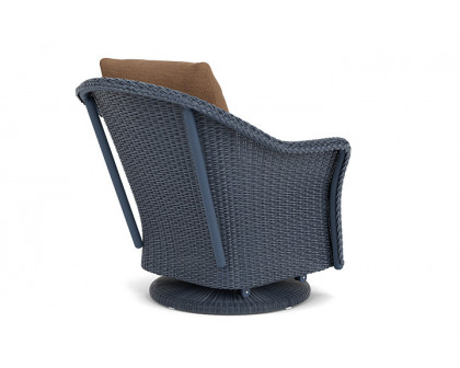 Lloyd Flanders™ Weekend Retreat Swivel Glider Lounge Chair - Denim Blue, Canvas Natural