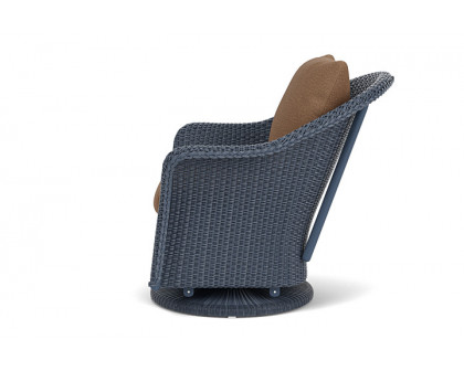 Lloyd Flanders™ Weekend Retreat Swivel Glider Lounge Chair - Denim Blue, Canvas Natural