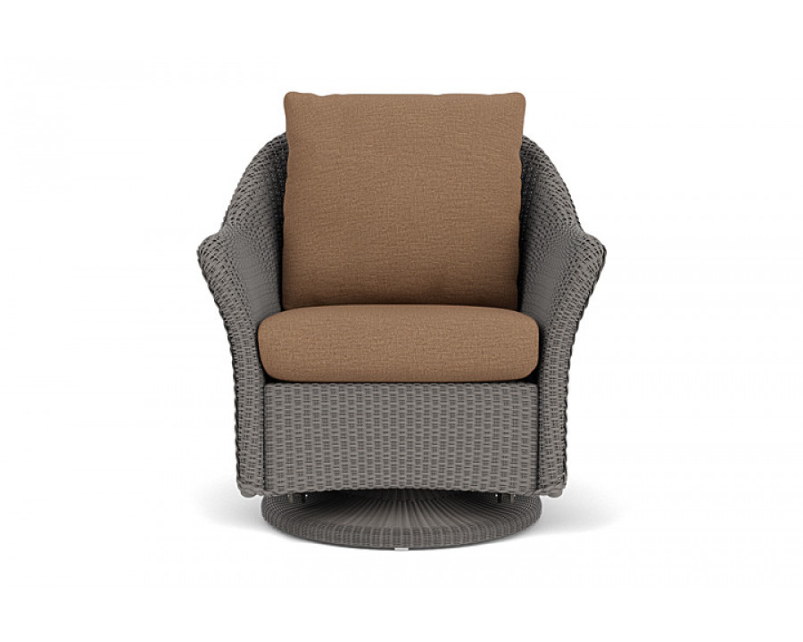 Lloyd Flanders™ Weekend Retreat Swivel Glider Lounge Chair - Pewter, Canvas Natural