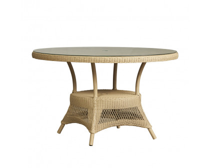 Lloyd Flanders - Loom 49" Round Umbrella Dining Table