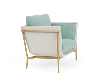 Lloyd Flanders™ Solstice Lounge Chair - Matte White, Metallic Gold