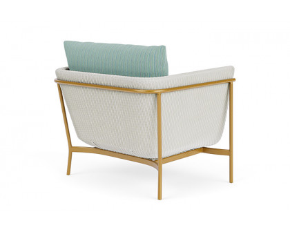 Lloyd Flanders™ Solstice Lounge Chair - Matte White, Metallic Gold