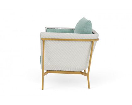 Lloyd Flanders™ Solstice Lounge Chair - Matte White, Metallic Gold