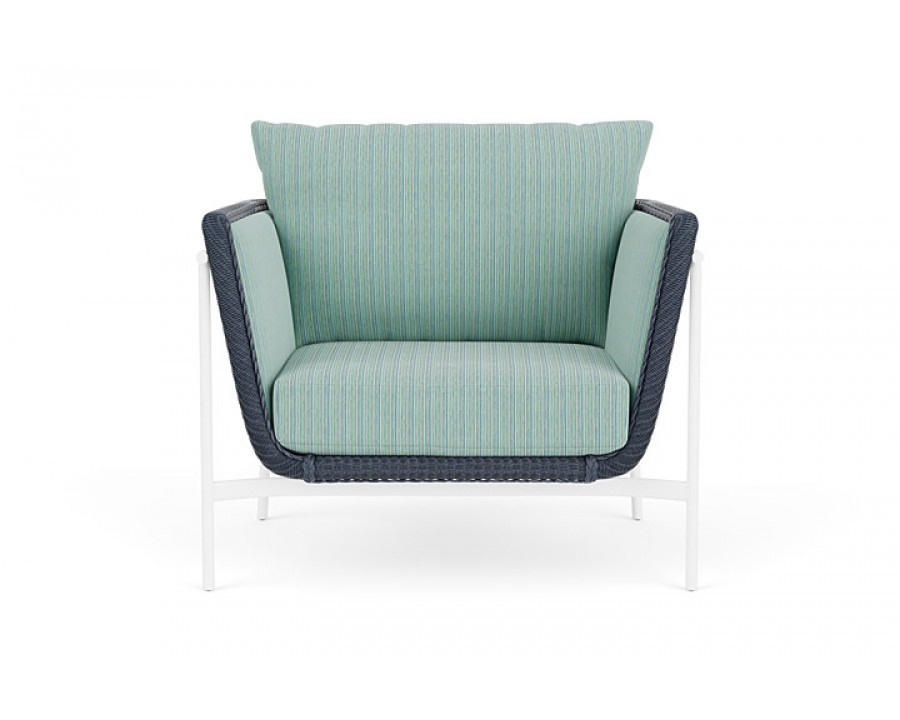 Lloyd Flanders™ Solstice Lounge Chair - Denim Blue, Matte White