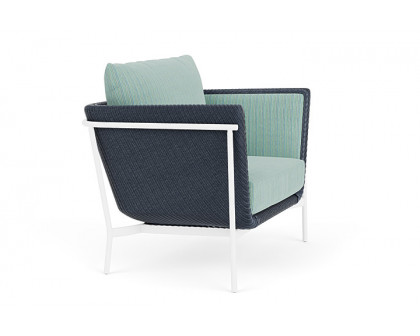 Lloyd Flanders™ Solstice Lounge Chair - Denim Blue, Matte White