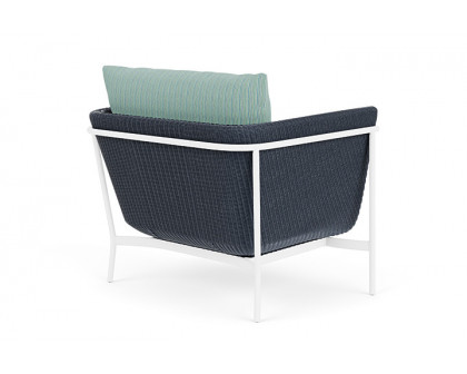 Lloyd Flanders™ Solstice Lounge Chair - Denim Blue, Matte White